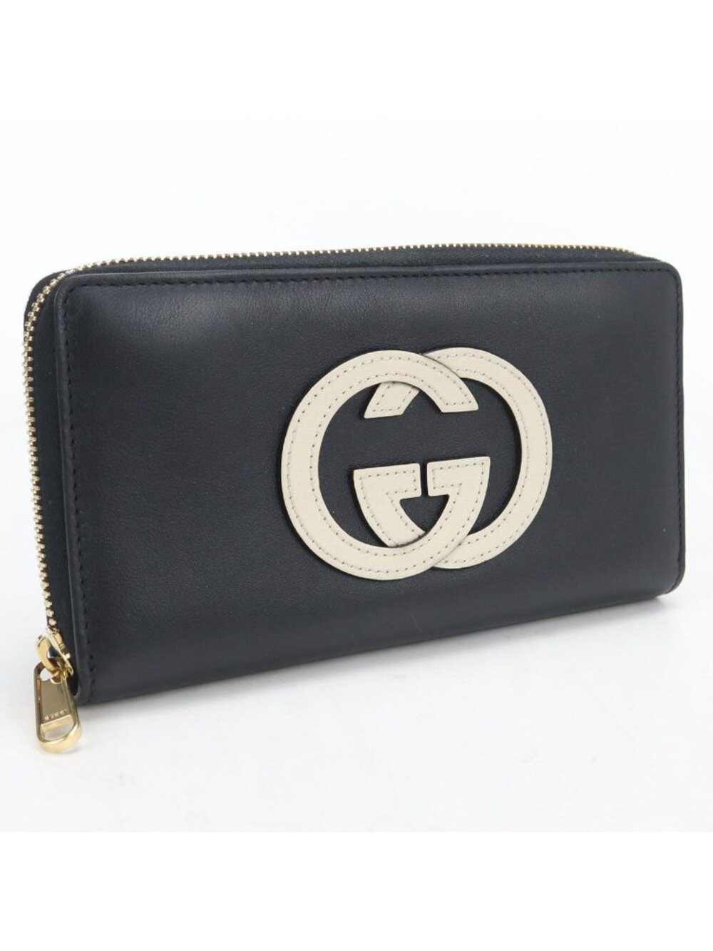 Gucci Interlocking G Wallet Zip Around Leather